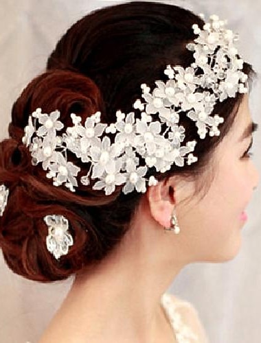  blomster-blad brude hodeplagg for bryllup hårbånd for bruder pannebånd strass bryllup pannebånd sølv blomsterpike brudepike hår