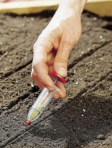  mini zaadzaaier, handbediende mini seedmaster mini zaaizaaddispenser kleine zaadstrooier, zorgt voor gelijkmatige zaadverdeling, tuinplanter voor tuin, wortel, sla, boerenkool, radijszaad