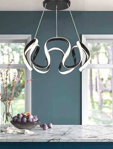  κρεμαστό φωτιστικό led 50cm Σχέδιο κύκλου 1 φωτός με ρυθμιζόμενο αλουμίνιο βαμμένο φινίρισμα πολυτελές μοντέρνο στυλ κρεμαστό φωτιστικό κρεβατοκάμαρας 110-240v ρυθμιζόμενο μόνο με τηλεχειριστήριο