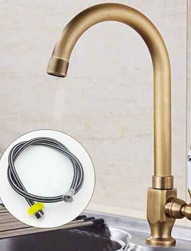  diskbänksblandare retro mässing, 360° vridbar enkelhandtag kallkranar ett hål spak keramisk ventilkran antik vintage brons