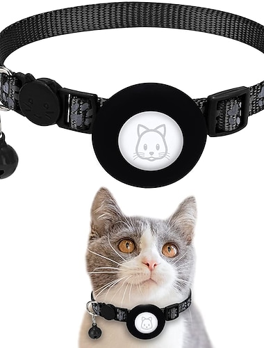  collare per animali domestici per collare con stampa piede airtag collare per animali domestici con collare riflettente a campana