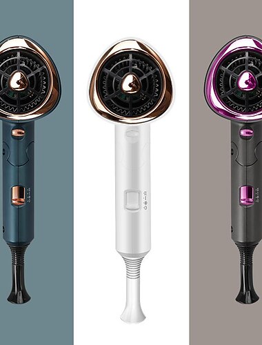  Secador de pelo iónico 18800rpm temperatura ajustable & velocidad del viento 20 millones de iones negativos pantalla led 1800w mango plegable compacto para viajar