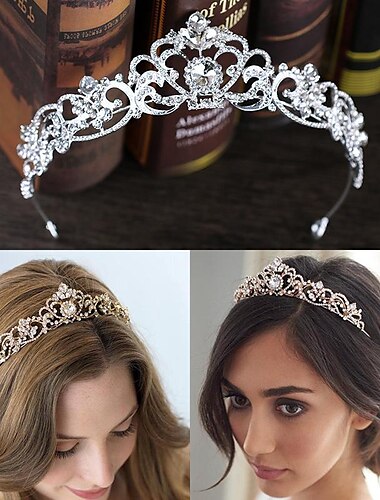  クリスタルクイーンクラウンとティアラ女性と女の子のためのくしヘッドバンドプリンセスクラウンヘアアクセサリー結婚式誕生日ハロウィン衣装コスプレ