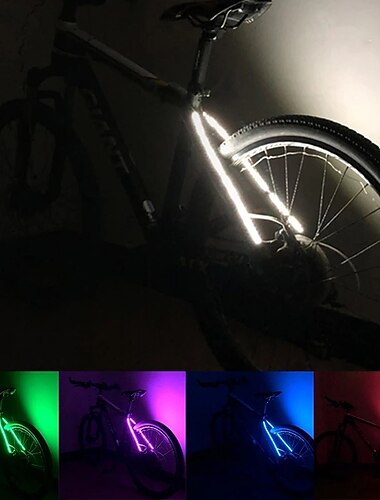  70 led دراجة ضوء خلفي مزخرف مقاوم للماء ضوء الدراجة الدراجات أضواء قطاع السلامة تحذير وامض ضوء ملحقات الدراجة