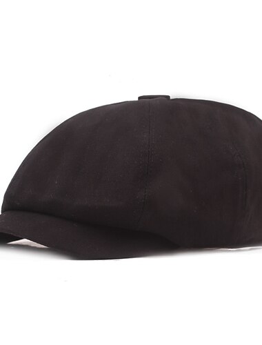  Homme Béret Chapeau Chapeau Gavroche Noir Jaune Coton Vêtement de rue mode Décontractées Extérieur du quotidien Sortie Plein Ecran Solaire