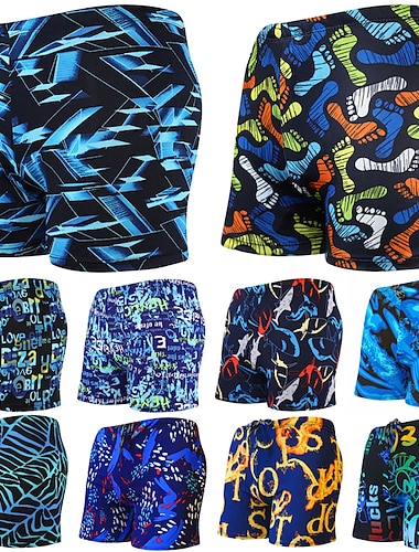  Voor heren Badpak Boardshorts Zwemshorts Lange zwembroeken Zomer korte broeken Afdrukken Brief Haai 3D Ademend Sneldrogend Feestdagen Zwembad Sexy Rekken 1 3 Lage Taille Rekbaar