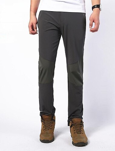  Herren Wanderhose Wanderhosen Patchwork Außen Regular Fit Atmungsaktiv Weich Schweißableitend Komfortabel Unten Dunkelgrau Schwarz Campen und Wandern Angeln Klettern S M L XL