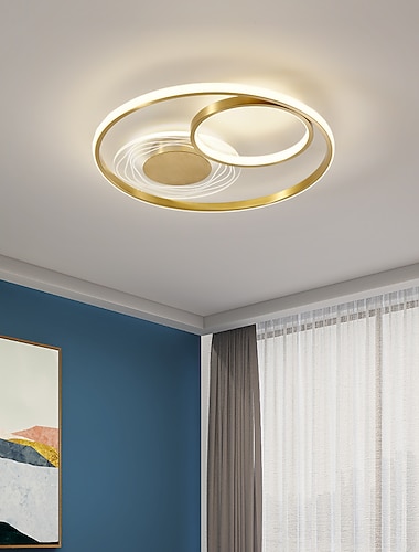  led deckenleuchte dimmbar cricle design 40cm kupfer deckenleuchten für wohnzimmer schlafzimmer 110-240v