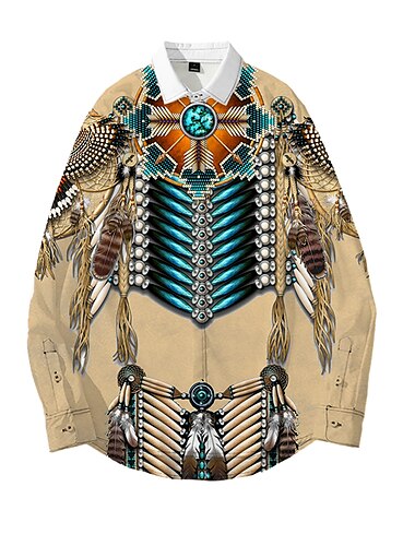  American Indian Native American Blouse / Shirt Print Graphic For Couple's Men's Women's Adults' 3D Print Casual Daily