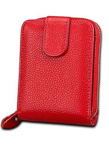  RFID-Kreditkartenhalter 16 Kartensteckplätze Brieftasche aus echtem Leder Führerschein Ausweis Halter Brieftasche Kreditkartenetui mit magnetischem Verschluss Einzelnes Fach für Frauen und Männer