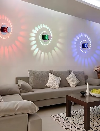  Luzes de parede led criativas para sala de estar lojas/cafés luz de parede de alumínio ip44 ac100-240v 3w