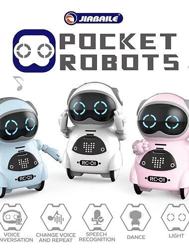  poche rc robot parler dialogue interactif reconnaissance vocale record chanter danser raconter une histoire mini rc robot jouets cadeau