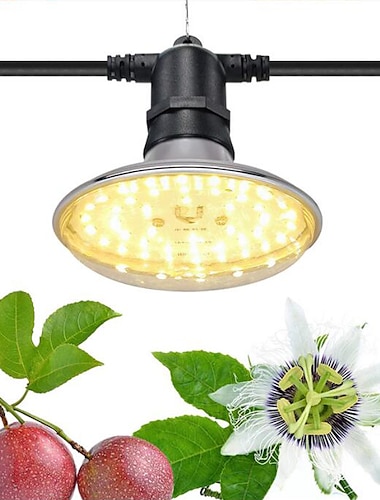  Luz led de cultivo para plantas de interior e27 15w 48 cuentas led accesorio de espectro completo blanco púrpura 220-240 v invernadero vegetal