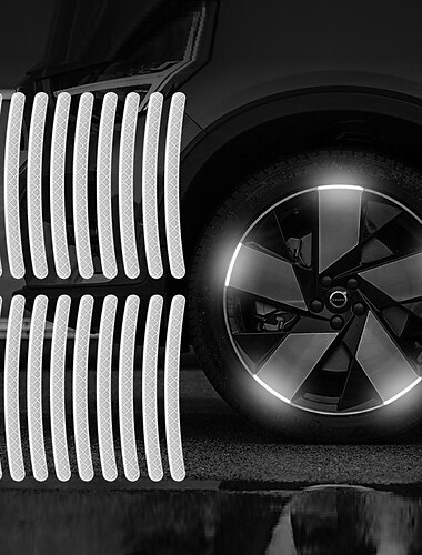 40kpl auton pyörän napa heijastinnauha tarra auto moottoripyörän pyörä vahva heijastava varoitustarra rengasvanne heijastava tarrat autotarvikkeet