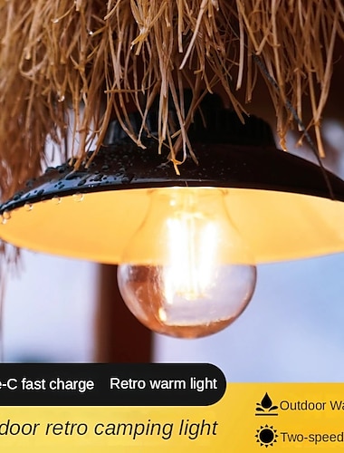  luces de camping led al aire libre recargable linterna portátil luces impermeable linterna 2 modos de iluminación