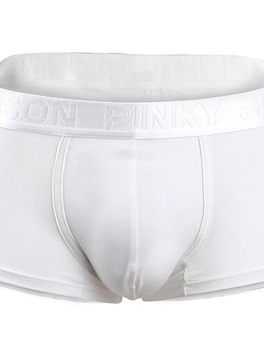  Herren 2 Packungen Unterwäsche Boxer Polyester Atmungsaktiv Weich Glatt Mittlere Taillenlinie Schwarz Weiß