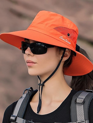 Hoed Voor heren Dames Zonnehoed Emmer hoed Vissen Hoed waterdicht draagbaar UV-zonbescherming voor Vissen Klimmen Strand Polyester Zomer