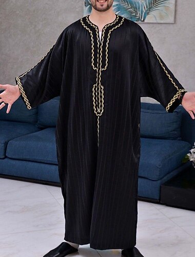  Herren Kleid Thobe / Jubba Religiös Saudi-Arabisch arabisch Muslim Ramadan Erwachsene Gymnastikanzug / Einteiler
