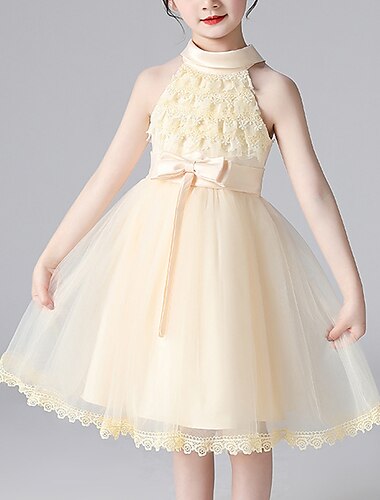  Princesse Moyen Robe de Demoiselle d'Honneur Fille Fête de Mariage Filles Jolie robe de bal Dentelle avec Pétale Brille & Scintille Mini mariée Ajustement 3-16 ans