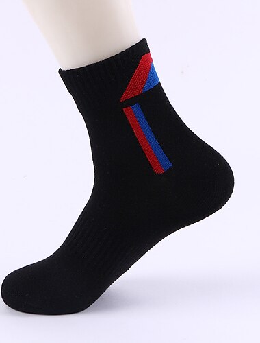  Miesten 5 Parit Sukat Reunaton sukka Vaalean keltainen Musta Väri Väripalikka Arki-asut Loma Viikonloppu Keskipaksu Syystalvi Lämmittely