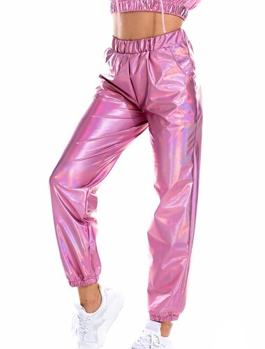  Trajes de baile Ropa de baile exotico Daile de tubo Pantalones Fruncido Color Puro Mujer Rendimiento Entrenamiento Cintura Media Poliéster