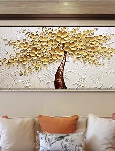  Handgefertigte, handgemalte Wandkunst, moderne abstrakte Waldlandschaft, Heimdekoration, Dekoration, gerollte Leinwand, kein Rahmen, ungedehnt