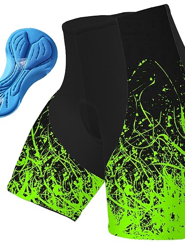  رجالي الرسم هندسي شورت ركوب الدراجات شورتات الدراجة دراجة هوائية شورتات محمية قيعان مناسب للسباقات دراجة جبلية دراجة الطريق رياضات 3D وسادة ركوب الدراجات سريع جاف رطوبة فتل أبيض أصفر سباندكس ملابس