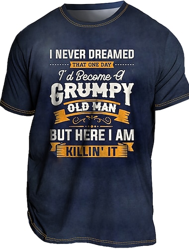  男性用 プラスサイズ Tシャツ ビッグアンドトール グラフィック クルーネック プリント 半袖 春夏 ヴィンテージ ストリートファッション 快適 カジュアル スポーツ トップの