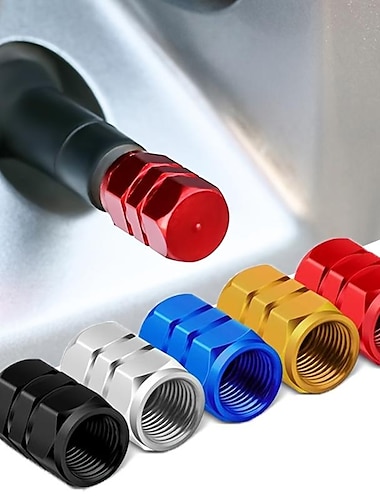  starfire 4 stuks auto ventieldopjes aluminiumlegering auto wiel ventieldopjes stofdicht auto motorfiets vrachtwagen fiets voor usa ventieldopjes