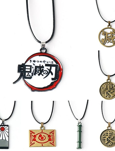  démon tueur collier souvenir cosplay accessoires bijoux kamado nezuko tanjiro agatsuma zenitsu anime cosplay accessoires unisexe