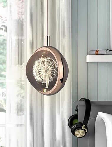  lampada a sospensione a led 11 cm design a cerchio ad anello a 1 luce bianco caldo lussuoso stile moderno sala da pranzo lampade a sospensione camera da letto 110-240 v