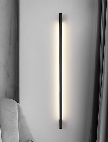  Lightinthebox Lámpara de pared LED, tira lineal minimalista para interiores, luz de montaje en pared, accesorio de iluminación largo para decoración del hogar, luces de lavado de pared interiores