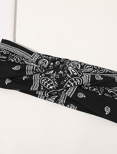  Stirnbänder für Frauen Boho bedrucktes rutschfestes Haarband Sport Yoga Laufen elastischer Schweißhaarwickel für Mädchen