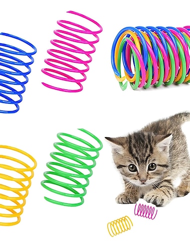  子猫猫のおもちゃ ワイド耐久性のあるヘビーゲージ 猫春のおもちゃ カラフルなスプリング 猫のペットのおもちゃ コイルスパイラルスプリング ペットの生活