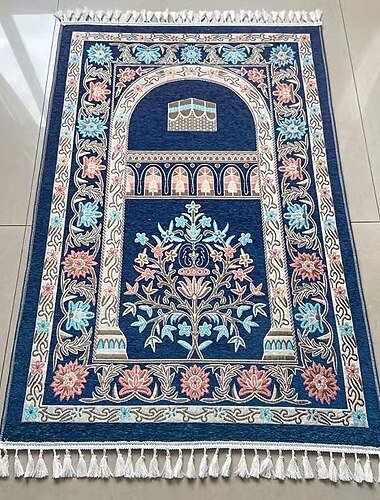  muslimische gebetsmatte eid mubarak decke chenille nahöstliche gebetsdecke rutschfest