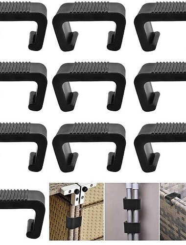  8 Uds conectores extra fuertes clips para muebles de jardín clips para muebles de poliratán para juego de salón clips para conjunto de muebles de jardín módulo al aire libre sofá muebles de patio