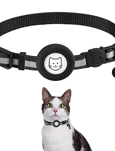  airtag katzenhalsband für airtag halsband mit glocke airtag reflektierendes fischgrätenhalsband für haustiere