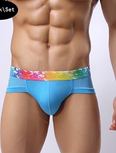  Per uomo Pacco da 3 Slip Capitale Lavabile Comodo Liscio A vita bassa Nero Bianco
