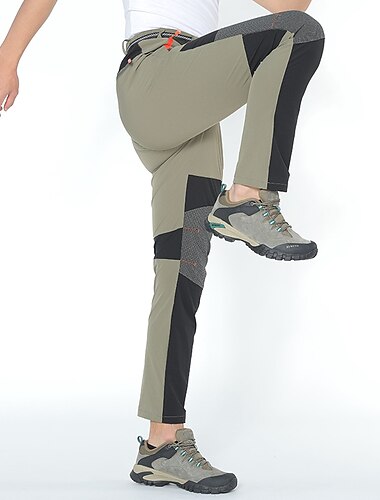  Herren Wanderhose Wanderhosen Patchwork Sommer Außen Regular Fit Tragbar Extraleicht(UL) Atmungsaktiv Klappbar Unten Elastische Taille Dunkelgrau Schwarz Elastan Campen und Wandern Jagd Angeln M L XL