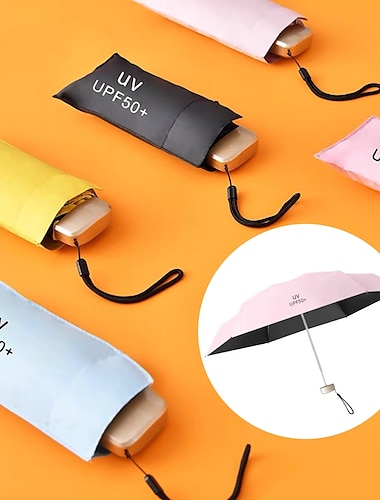  Mini-Sonnenschirm Anti-UV-Sonnenschirm, tragbar, leicht, Damen, Herren, Sonnenschirm für wasserdichte Reiseschirme