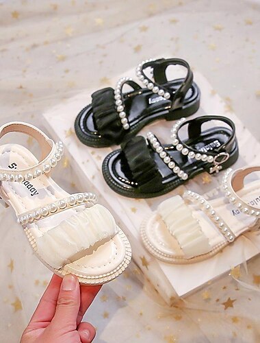  Mädchen Sandalen Täglich Schuhe für das Blumenmädchen Prinzessin Schuhe Schulschuhe Kunststoff Atmungsaktivität Rutschfest Große Kinder (ab 7 Jahren) Kleine Kinder (4-7 Jahre) Schulanfang Hochzeit