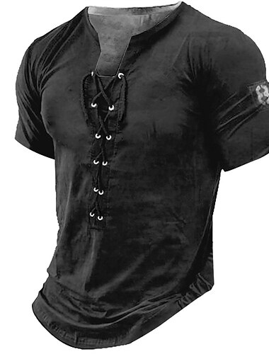  Men's Graphic Number Tee Short Sleeve T shirt 3D Print Shirt Vintage Fashion Stylish Daily Sports Going out Black White Brown Summer Clothing Apparel S M L XL 2XL 3XL