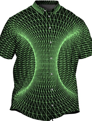  男性用 プラスサイズ シャツ ビッグアンドトール 3D印刷 折襟 プリント 半袖 春夏 トロピカル風 ファッション アウトドア ストリート トップの