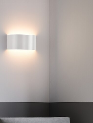  Lightinthebox LED-Wandleuchte, goldfarbene Halbzylinder-Wandleuchte, postmodern, 1 helle, bündige Wandleuchte aus Metall, Auf- und Ab-Wandleuchten, Kupfer-Wandlampen