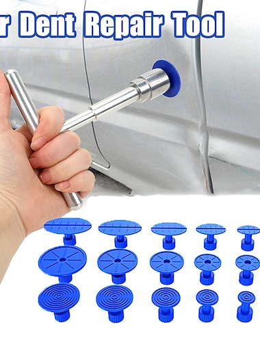  Car Dent Remover Tool Paintless Dent Repair Dent Puller Kit Slide Hammer Tools With 18pcs Thickened Blue Tabs For DIY Automobile Body Dent Removal