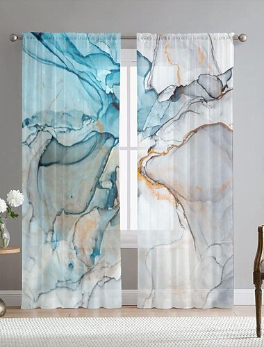  pure gordijn panelen grommet/oogje gordijn gordijnen voor woonkamer slaapkamer, boerderij gordijn voor keuken balkon deur raam behandelingen kamer verduistering