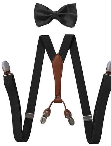  Retro / vintage De livlige 20-årene 1920-tallet Seler Den store Gatsby Herre Maskerade Utdrikningslag Voksne Sløyfe Seler Alle årstider
