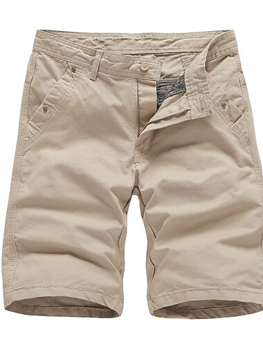  Per uomo Pantaloncini modello cargo pantaloncini capri Multi tasca Liscio Comfort All'aperto Polpaccio Esterno Giornaliero Per uscire Di tendenza Streetwear Nero Verde militare