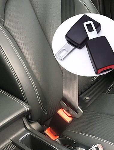  Car Safety Belt Clip Alarm Stoppers for Car Seats Belt Buckles Adjustable Seat Belt Extender Cover Auto Car Seat Belt Plugs Car Seat Belts Silencers Accessories For Most Vehicles