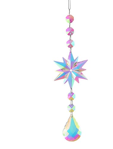 Schneeflocke Traumfänger Kristall Sonnenfänger Windspiel handgefertigtes Geschenk Windspiel Ornament Wandbehang Outdoor-Dekor
